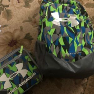 Under armor backpack and matching lunchbox